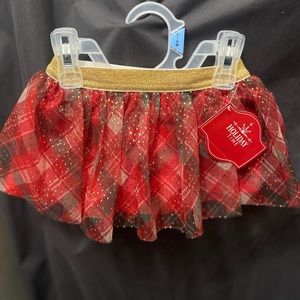 NWT (2) 3-6 Months Holiday Time Skirts